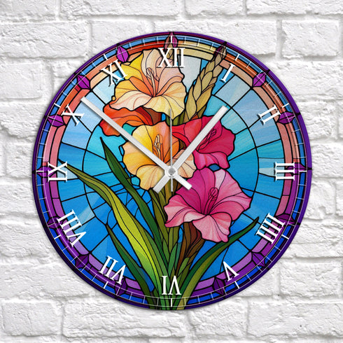 Gladiolus Suncatcher Effect Clock